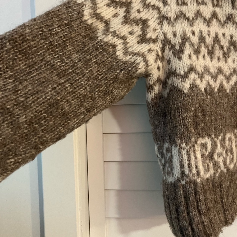 TRADE Ozma of California Cabin Cardi, Eco-Cloud Alpaca Cotton, Shrub - Picture 15 of 15